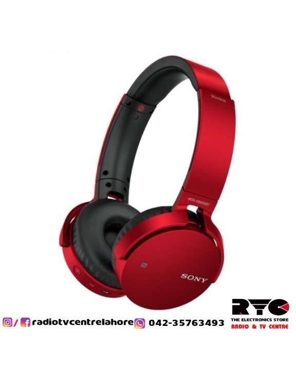 Mdr-Xb650Bt Sony Extra Bass Wireless On-Ear Headphones Red