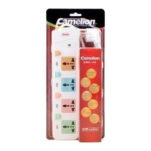CMS-148 Camelion Extension Lead 5Mtr- 4Sockets