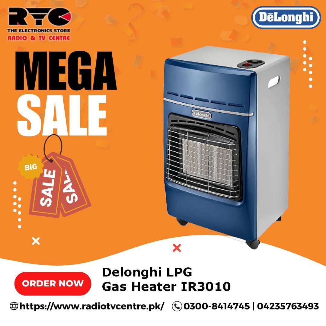 Delonghi LPG Gas Heater IR3010 (1400-2800-4200W) Blue