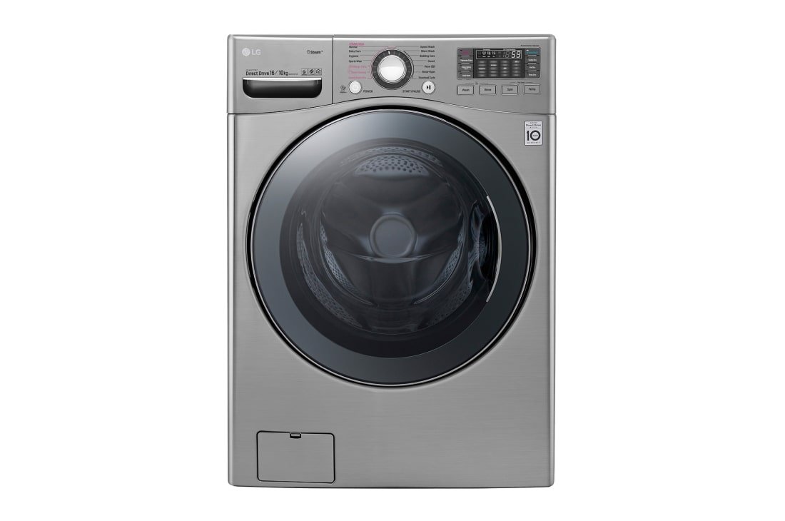F0K2CHK5T2 LG Front Load Washer & Dryer 16KG / Dry 10KG Silver