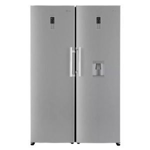 GC-B414ELFM/F411ELDEM LG Smart Inverter Upright Fridge Freezer Pair (324Ltr) Silver