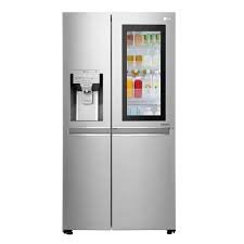 GR-X257CQVV LG Side By Side Refrigerator 3 Door Knock & Knock Platinum Silver