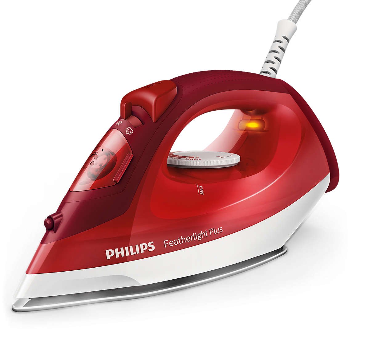 GC1423/40 - Philips Soleplate Steam Iron 1200W Red