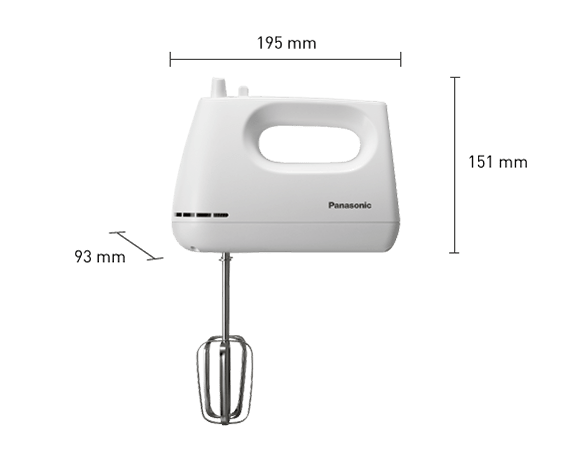MK-GH3 WTZ Panasonic Hand Mixer (175W) White - Image 3
