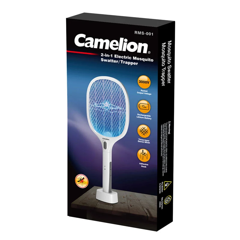 RMS-001 Camelion 2-in-1 Electric Mosquito Swatter/Trapper