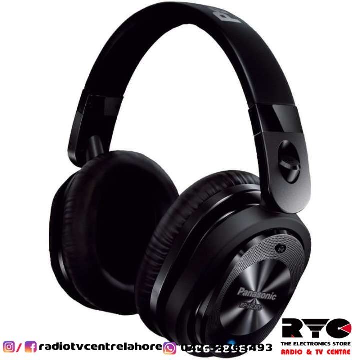 RP-HC800E-K Panasonic Noise Cancelling Wired Around-Ear Headphones Black