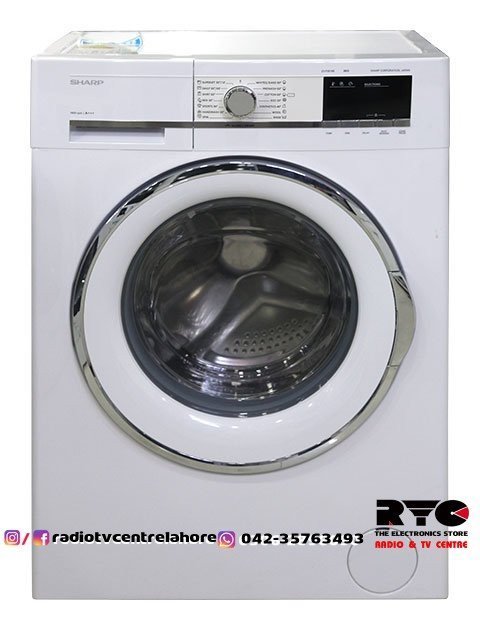 ES-FS814BX-W-C Sharp Front Load Auto Washing Machine 8Kg