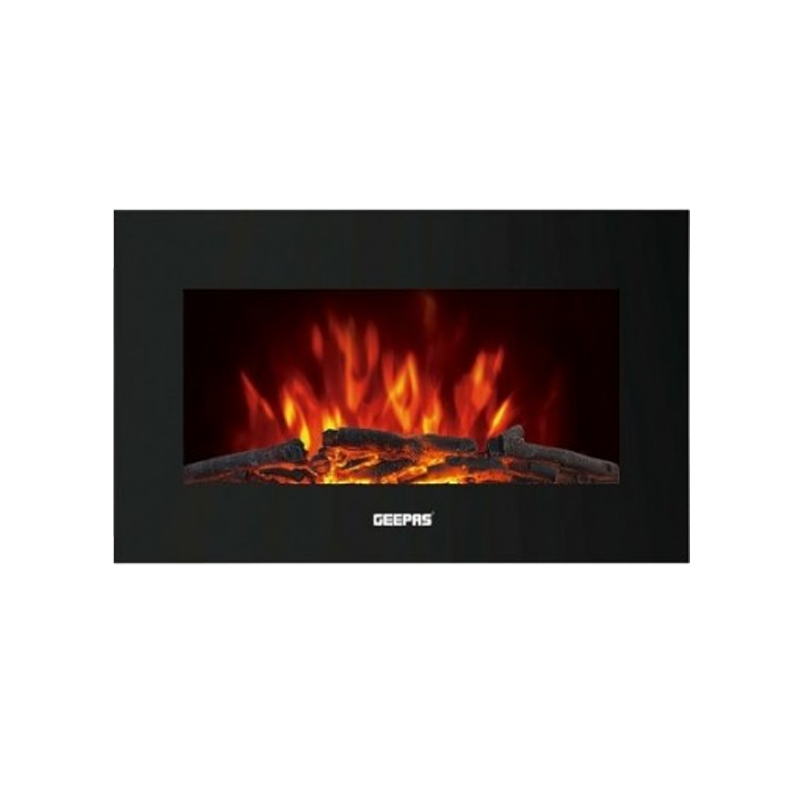 GFH9555P Geepas Fire Place Quartz Heater (1000/2000W) Black