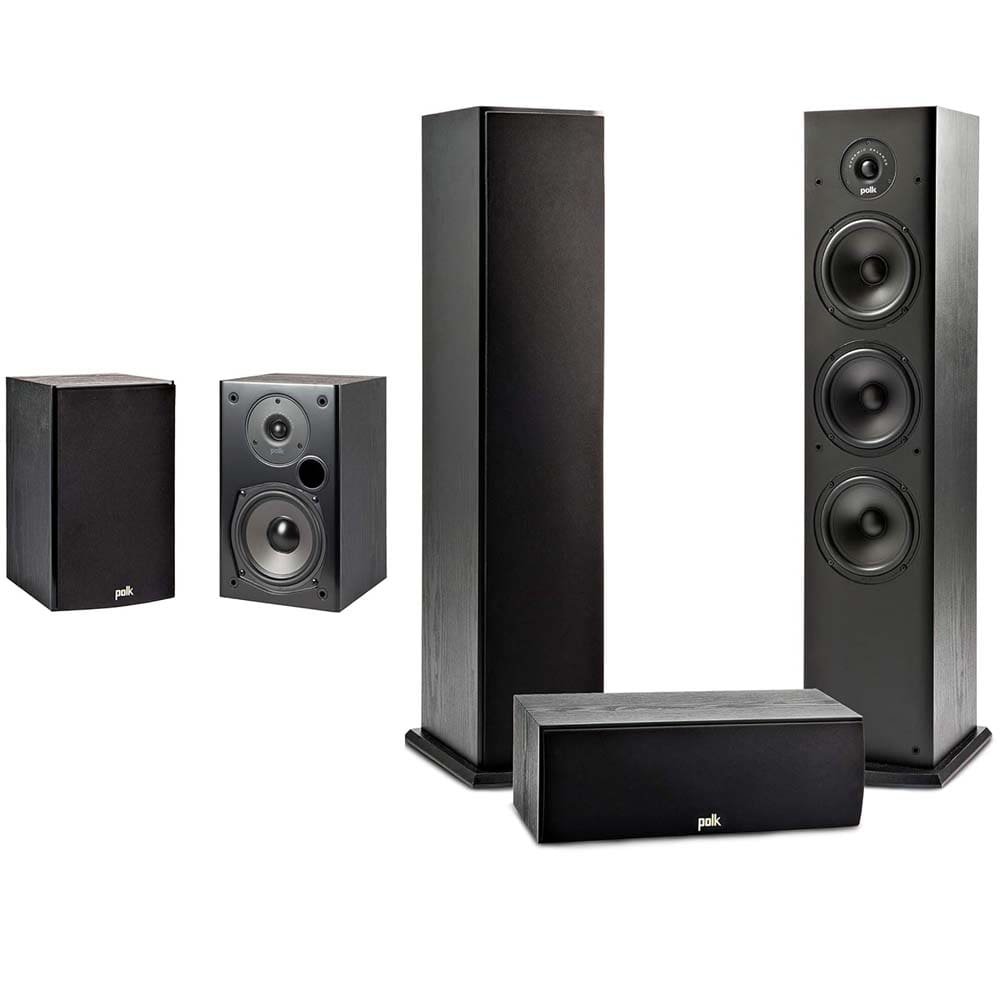 Polk Audio T Series Home Theater (1Pair) T50 | (1Pair) T15 | (1Pc) T30 Black