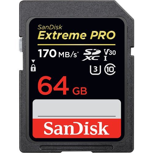 SanDisk 64GB/170mb Extreme PRO UHS-I SDXC Memory Card